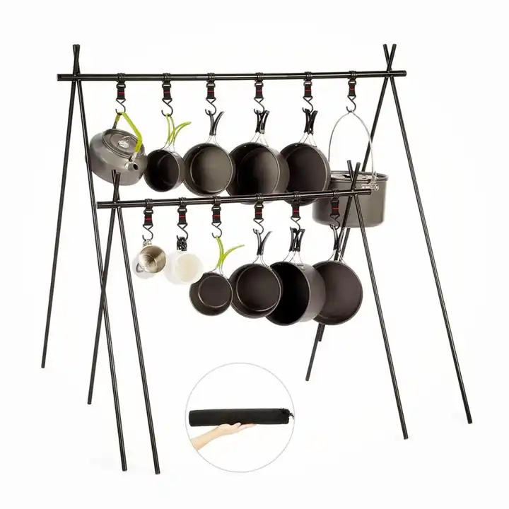 Other Camping Accessory Folding Hanging Racks Triangular Clothes Camp Cookware Rack Stand