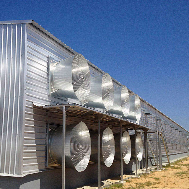 High Quality big chicken cage with Ventilation Fan and Cooling Pads for Poultry Houses design farm cooling system