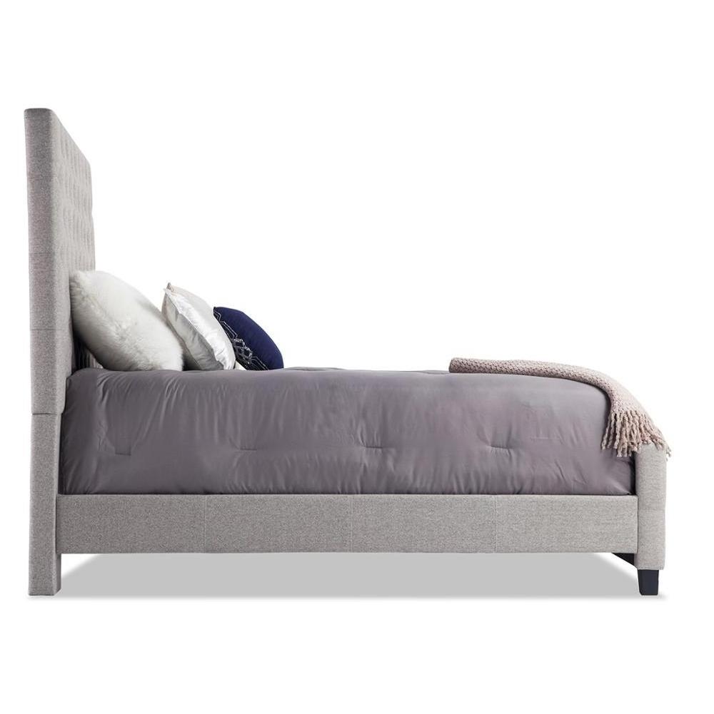 Simple modern gray color furniture upholstered tufted bed  beauty bed king size bed