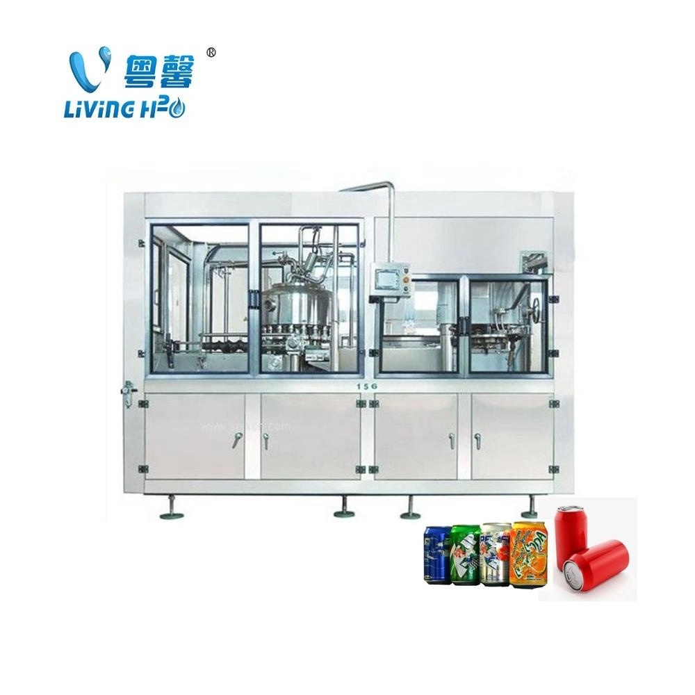 Beer can filler and seamer machine aluminium can carbonated drinks packaging closing pressing machine