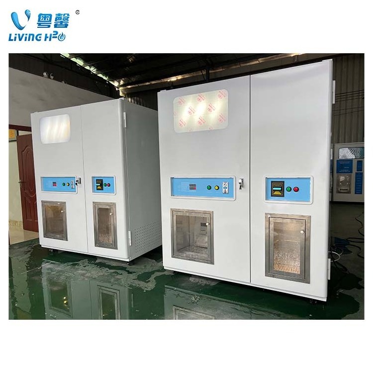 Outdoor Ice dispenser with ice maker 160-450kg ice and water vending machines with auto bag seal