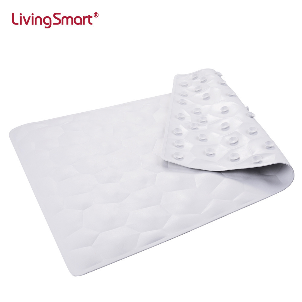 soft Water cube rubber Non-slip shower bath mat With suction cups