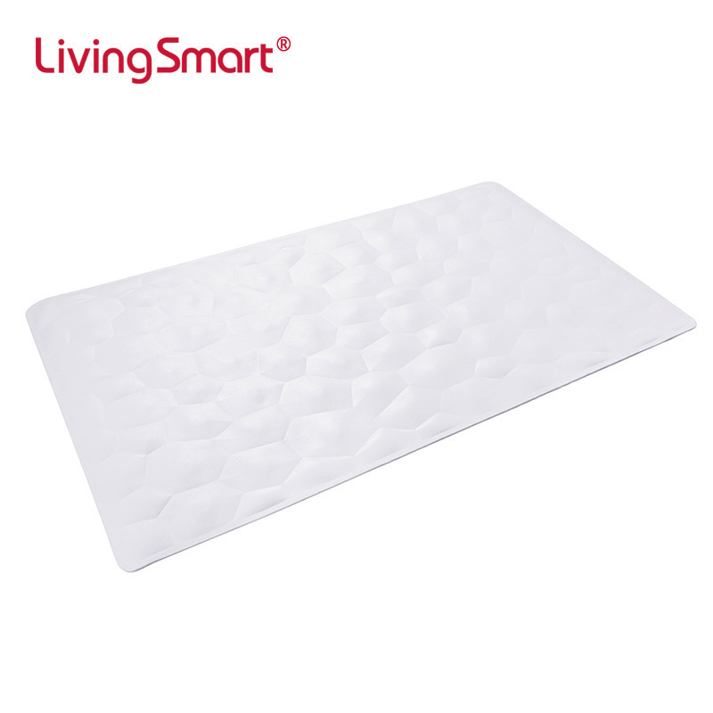 soft Water cube rubber Non-slip shower bath mat With suction cups