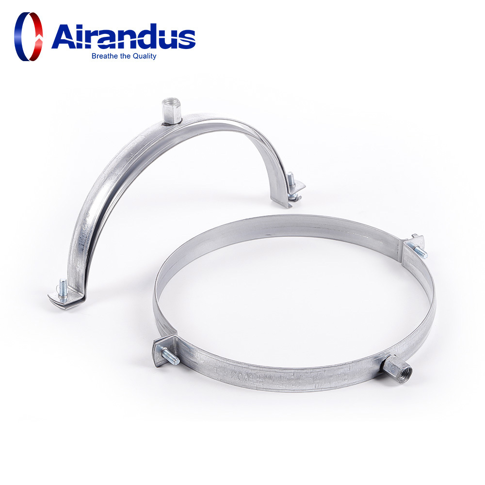 HVAC air conditioner circular flange clamp american type stainless steel Spiral hose pipe duct Clamp