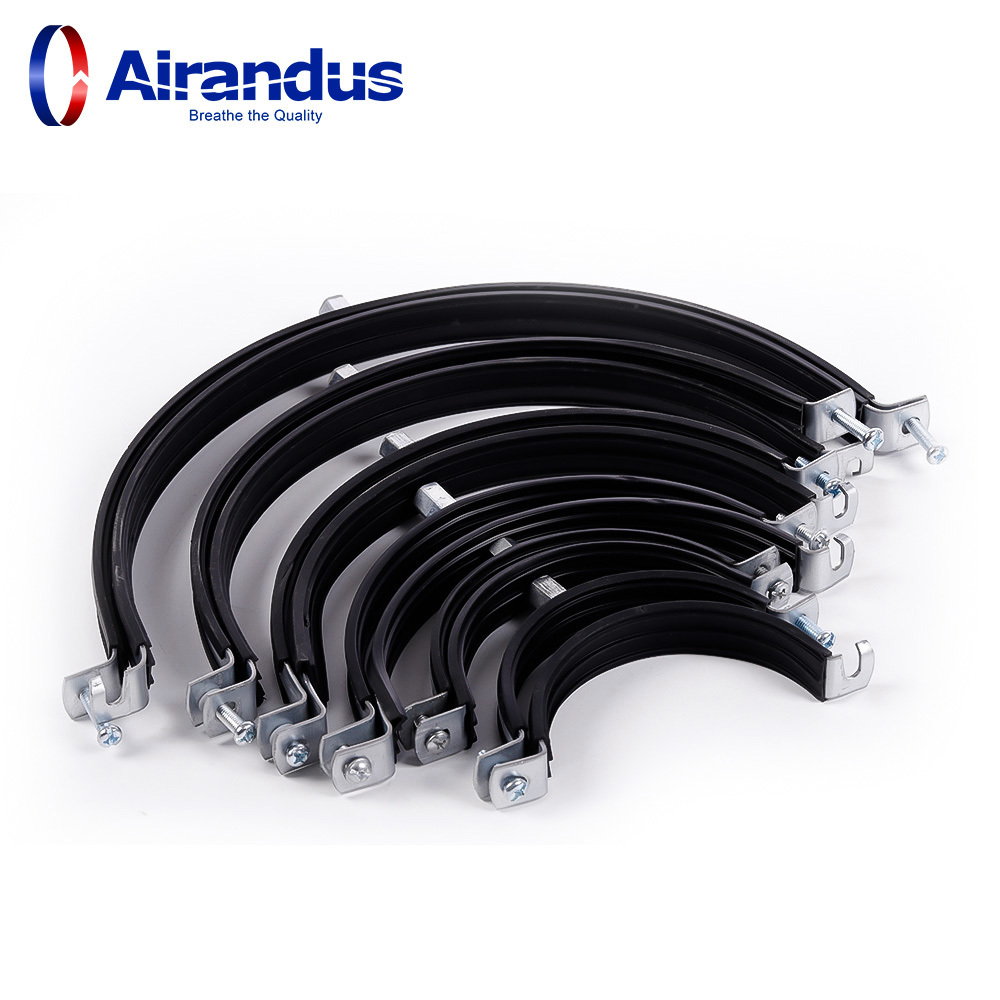 HVAC air conditioner circular flange clamp american type stainless steel Spiral hose pipe duct Clamp