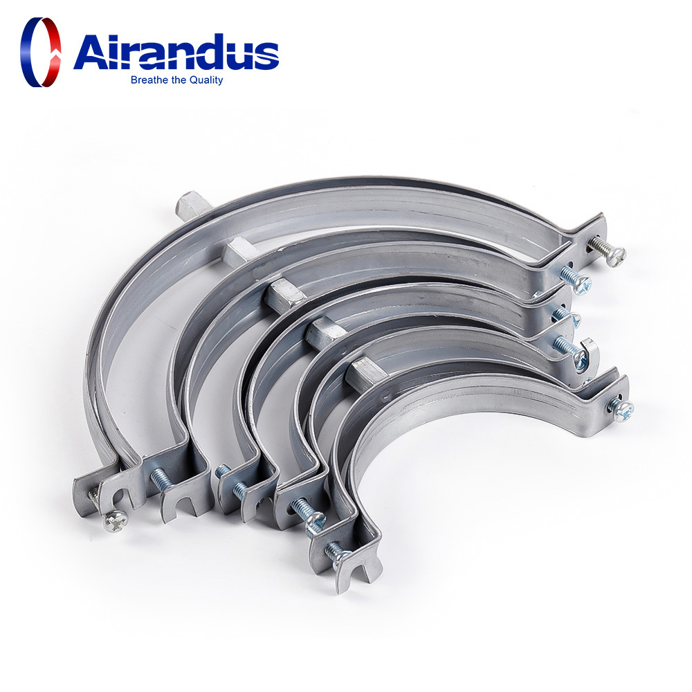 HVAC air conditioner circular flange clamp american type stainless steel Spiral hose pipe duct Clamp