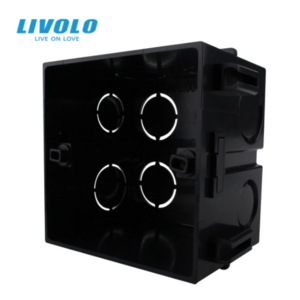 Livolo Black Plastic Materials UK Standard Internal Mount Box for 86mm*86mm Standard Switch Socket