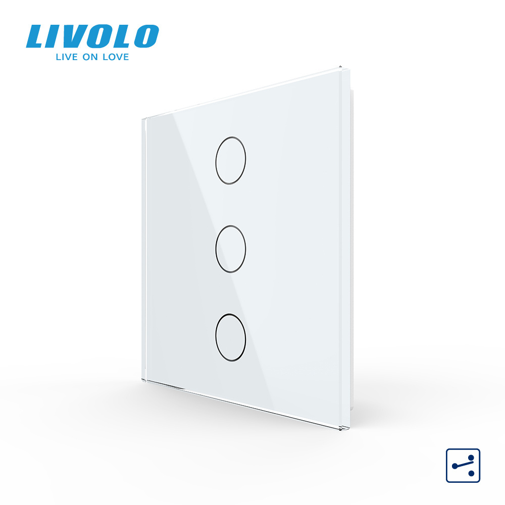 Livolo UK Standard Smart Home Automation System 3 Gang 2 Way Wall Light Switch