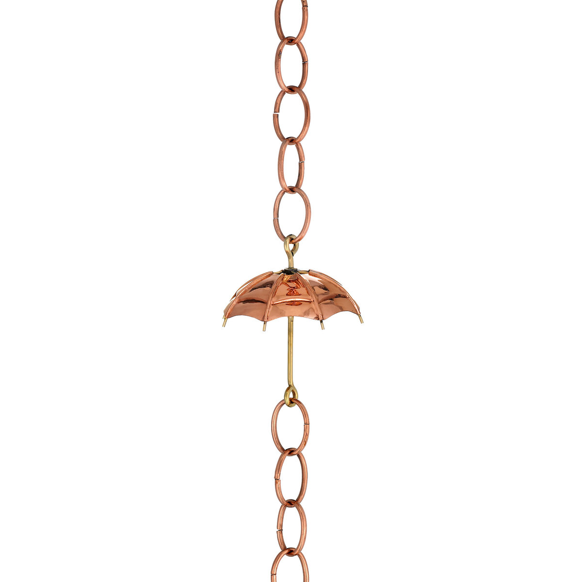 Garden House Decorative Eco Friendly Copper Plated Rain Chain 8.5FT Long Umbrella Rain Chain For Garden Gutter