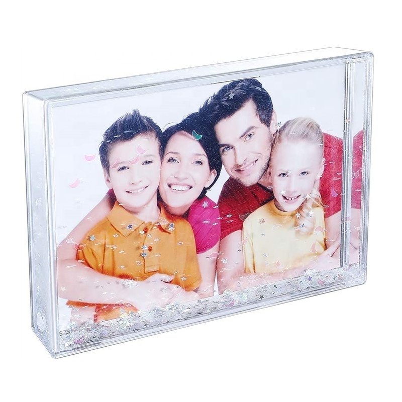 Acrylic Snow Globe With Photo Insert Plastic Photo Snow Globe Custom