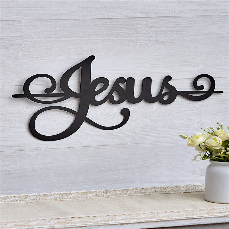 Spiritual Metal Wall Art with an Inspirational Family Black Metal Wall Word Hanging Living Room