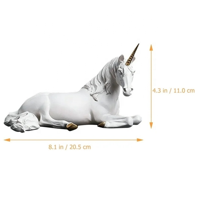 Home Decoration Resin Unicorn Horse Figurine Custom Resin Horse Statue