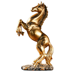 Customized Resin Golden Horse Figurine Statue Home Decoration Resin Horse Figurines