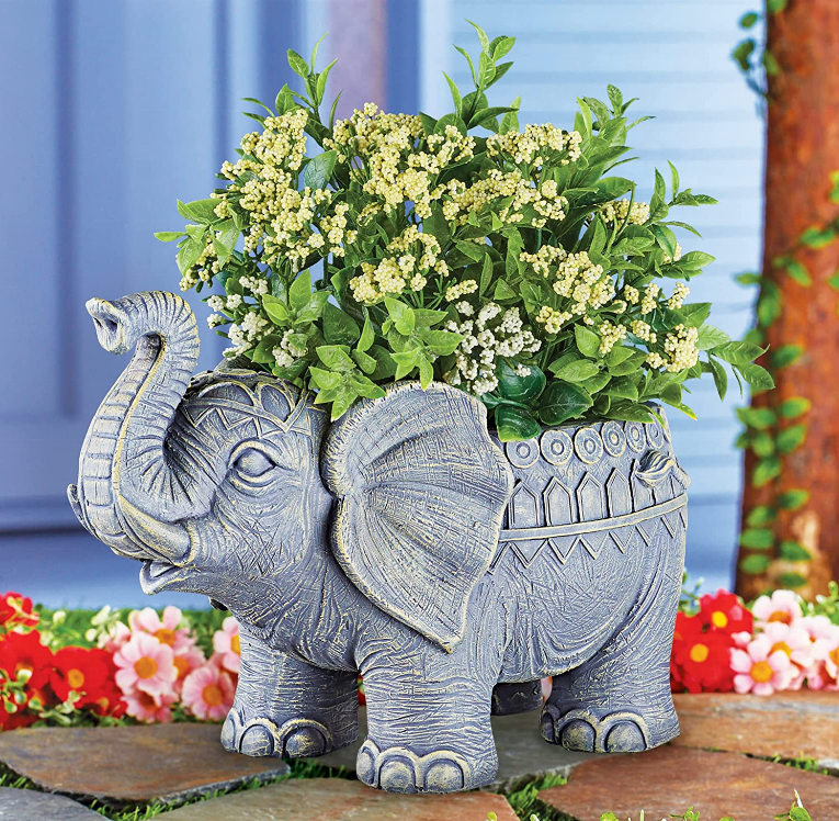 Home Decor Resin Flower Pot Garden Decor Elephant Planter Pot