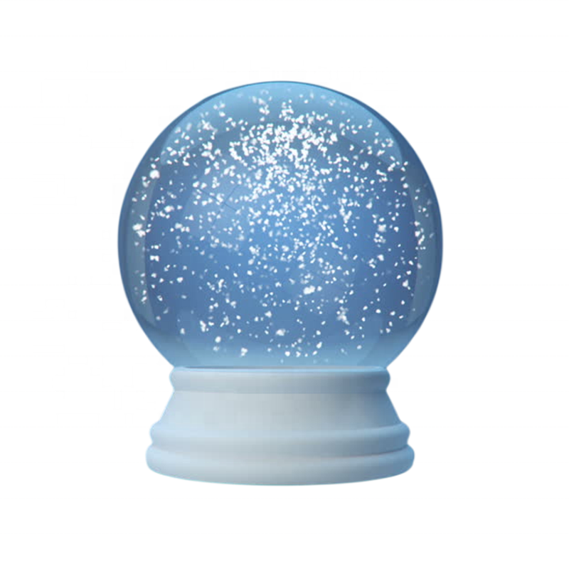 Polyresin Empty Snow Globe With Snow Flake Inside DIY Snow Globe