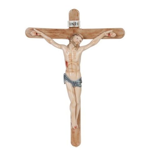 Home Decoration Christ Resin Jesus Statue Crucifix Cross Figurine Tabletop Collectibles