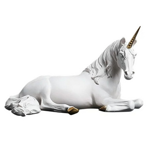 Home Decoration Resin Unicorn Horse Figurine Custom Resin Horse Statue