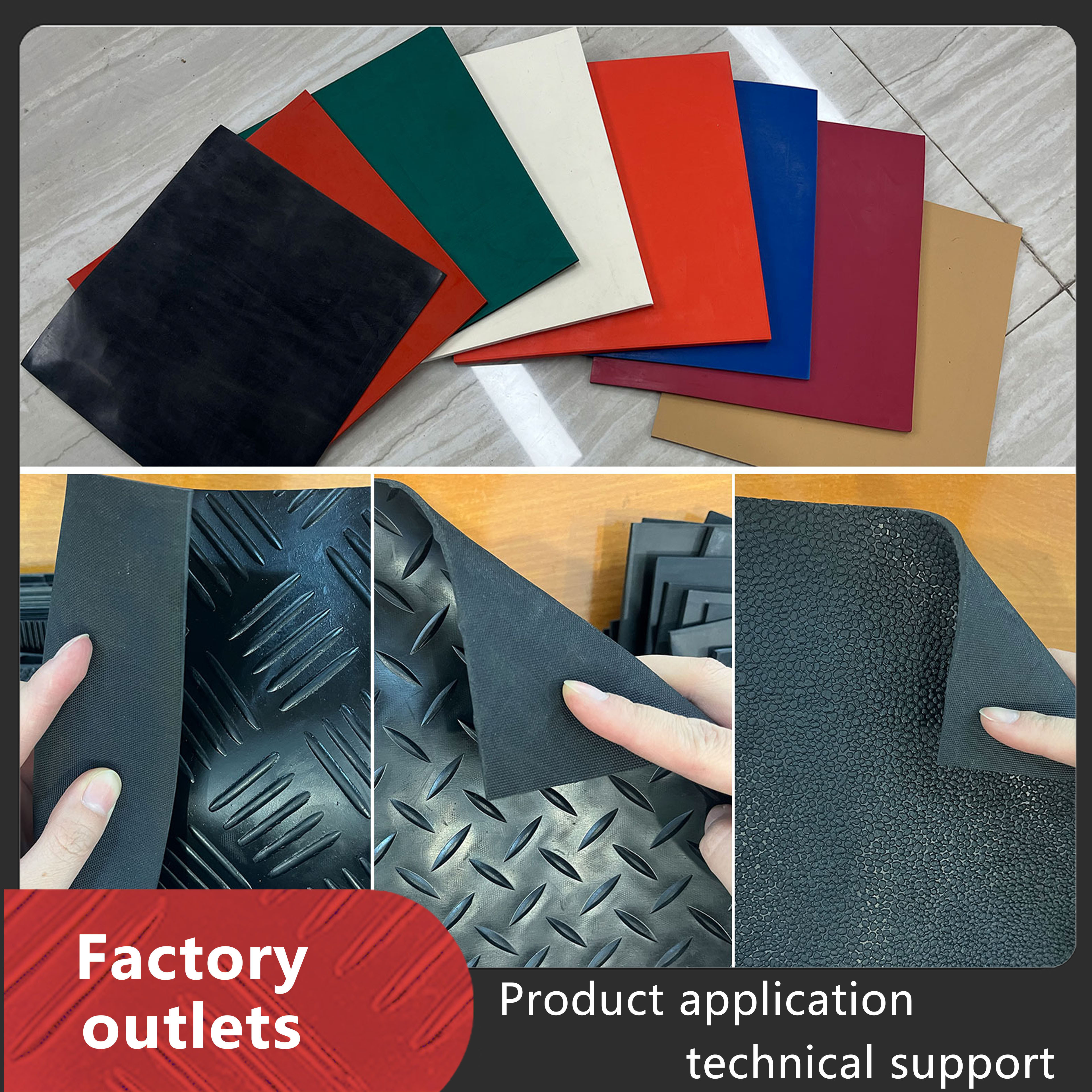 Material/size/ hardness can be customized Neoprene Rubber Mat Rubber Gym Floor Roll Silicone Rubber Sheet Gasket