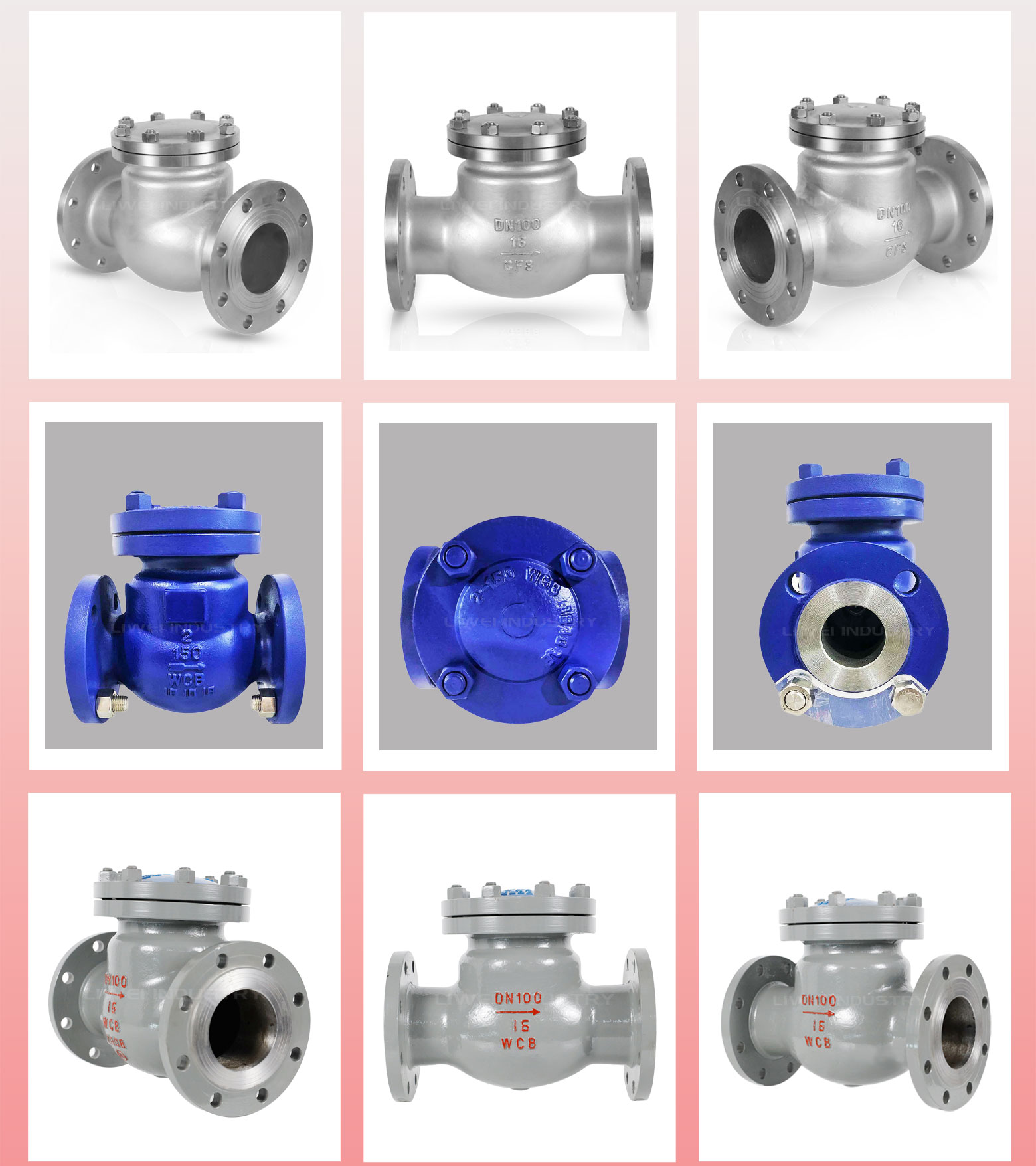 vacuum Swing Check Valve Dn80 Flanged Check Valve ANSI WCB Swing Check Valve