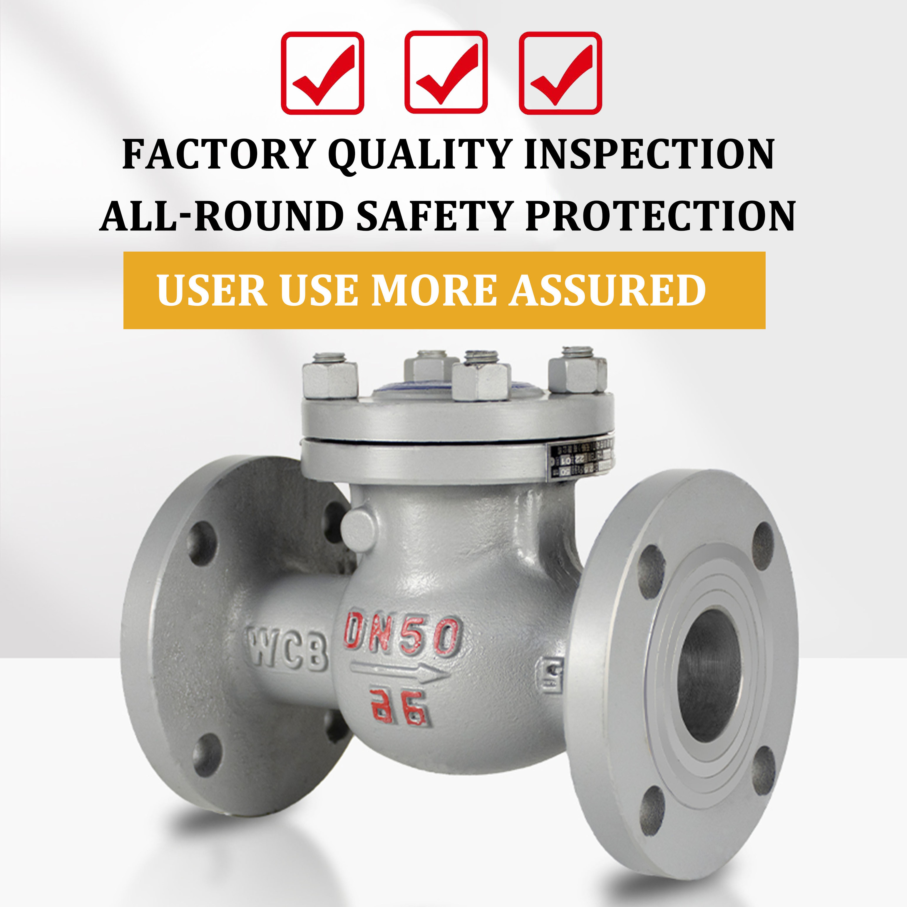 vacuum Swing Check Valve Dn80 Flanged Check Valve ANSI WCB Swing Check Valve