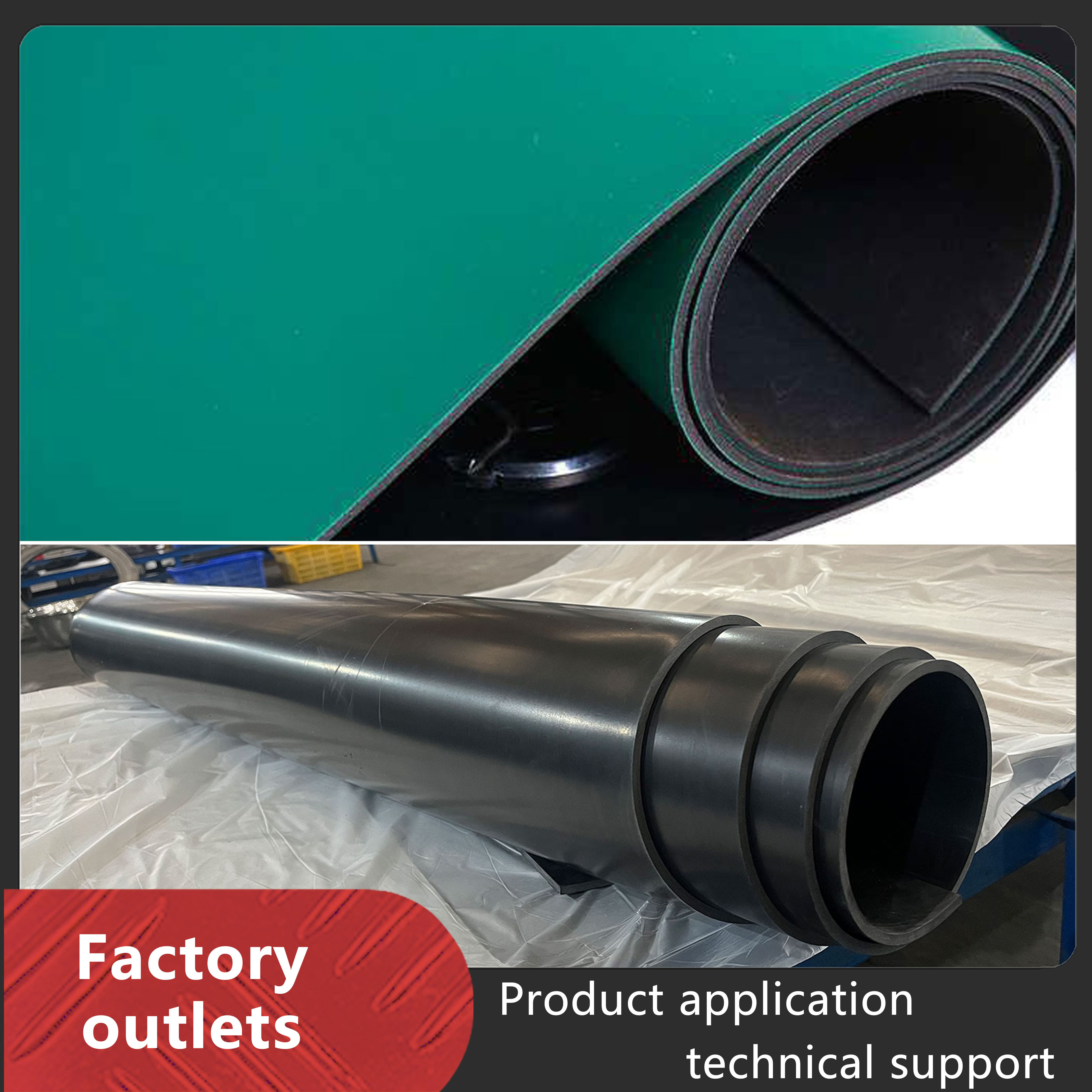 Material/size/ hardness can be customized Neoprene Rubber Mat Rubber Gym Floor Roll Silicone Rubber Sheet Gasket