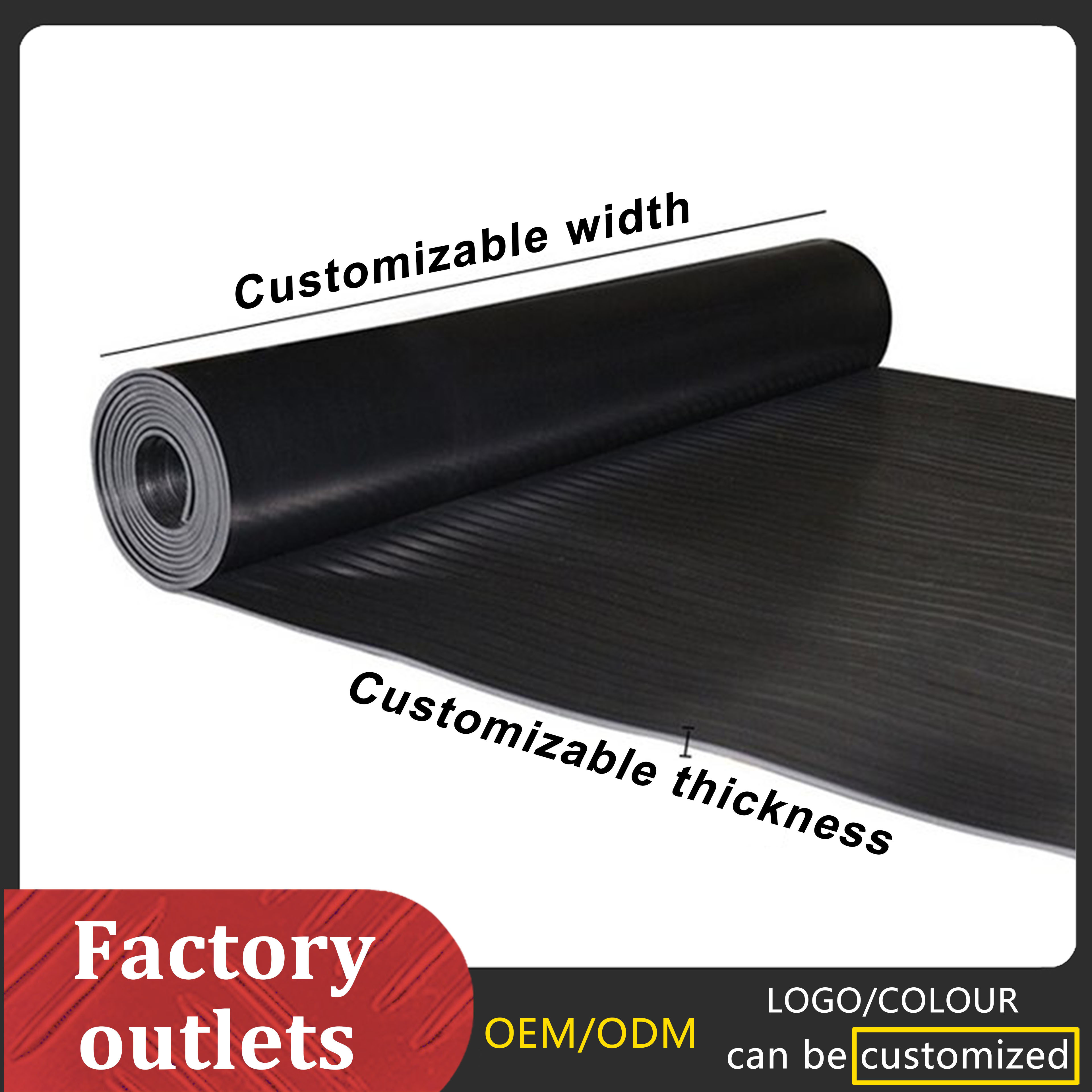 Material/size/ hardness can be customized Reclaimed Butyl Rubber Sheet Reclaimed Butyl Rubber Sheet Rubber Matt Roll