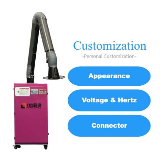 High efficiency portable welding fume and dust extractor or collector for industrial use factory supply directly