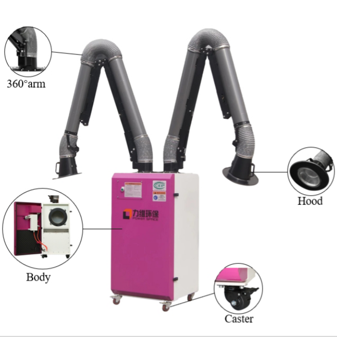 portable air air filtration unit dust collector efficient welding gas dust removal portable fine dust extractor