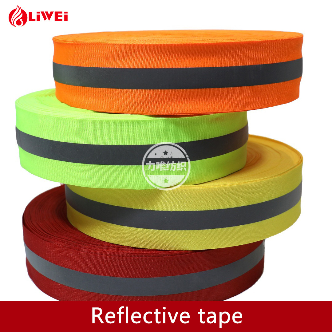 Factory offer good quality reflective safety clothing vest fabric material webbing reflective tape