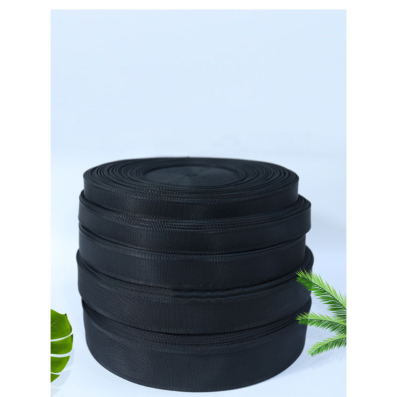 Selling strap plain weave black nylon webbing for bag backpack car safety belts 48mm black nylon webbing tape