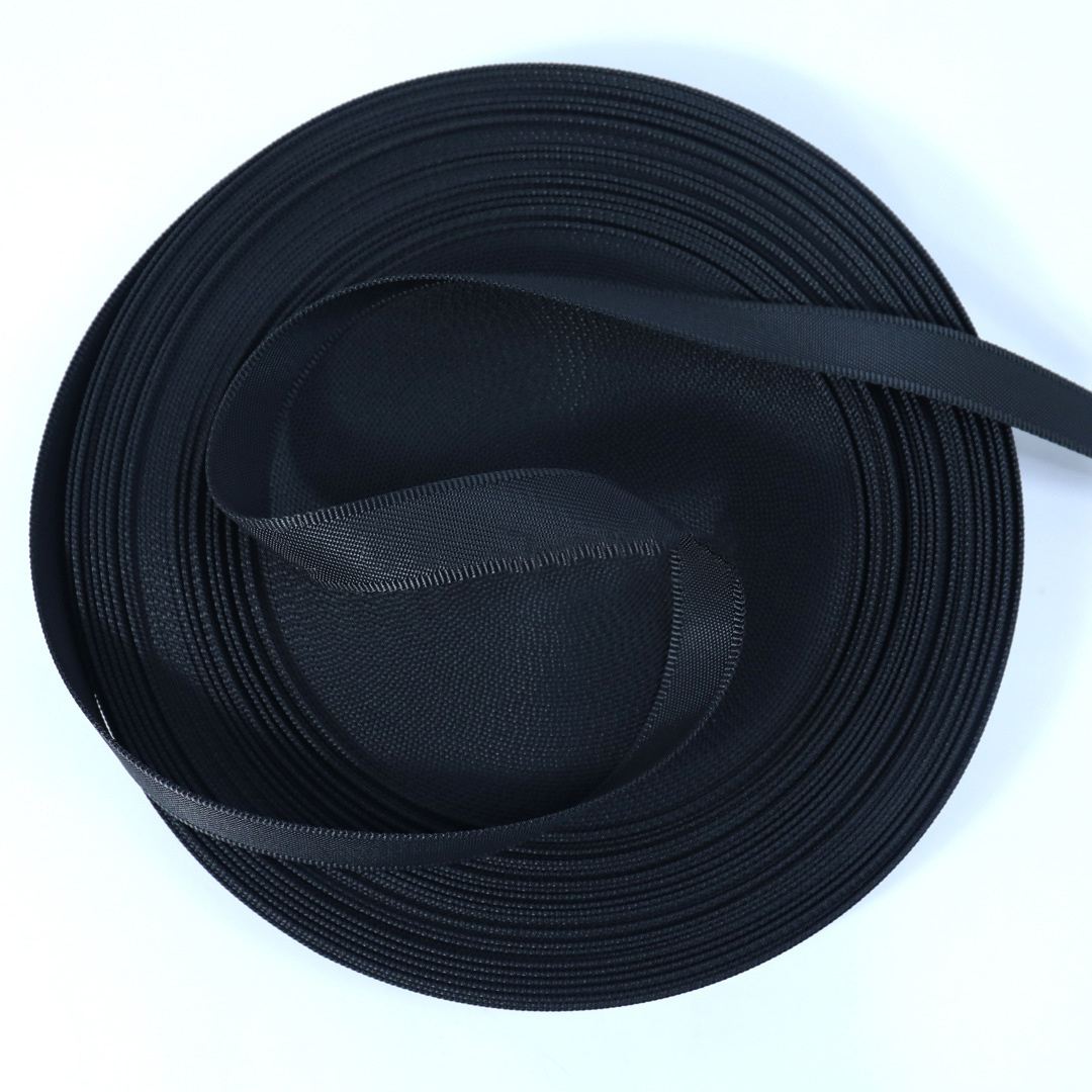 Selling strap plain weave black nylon webbing for bag backpack car safety belts 48mm black nylon webbing tape