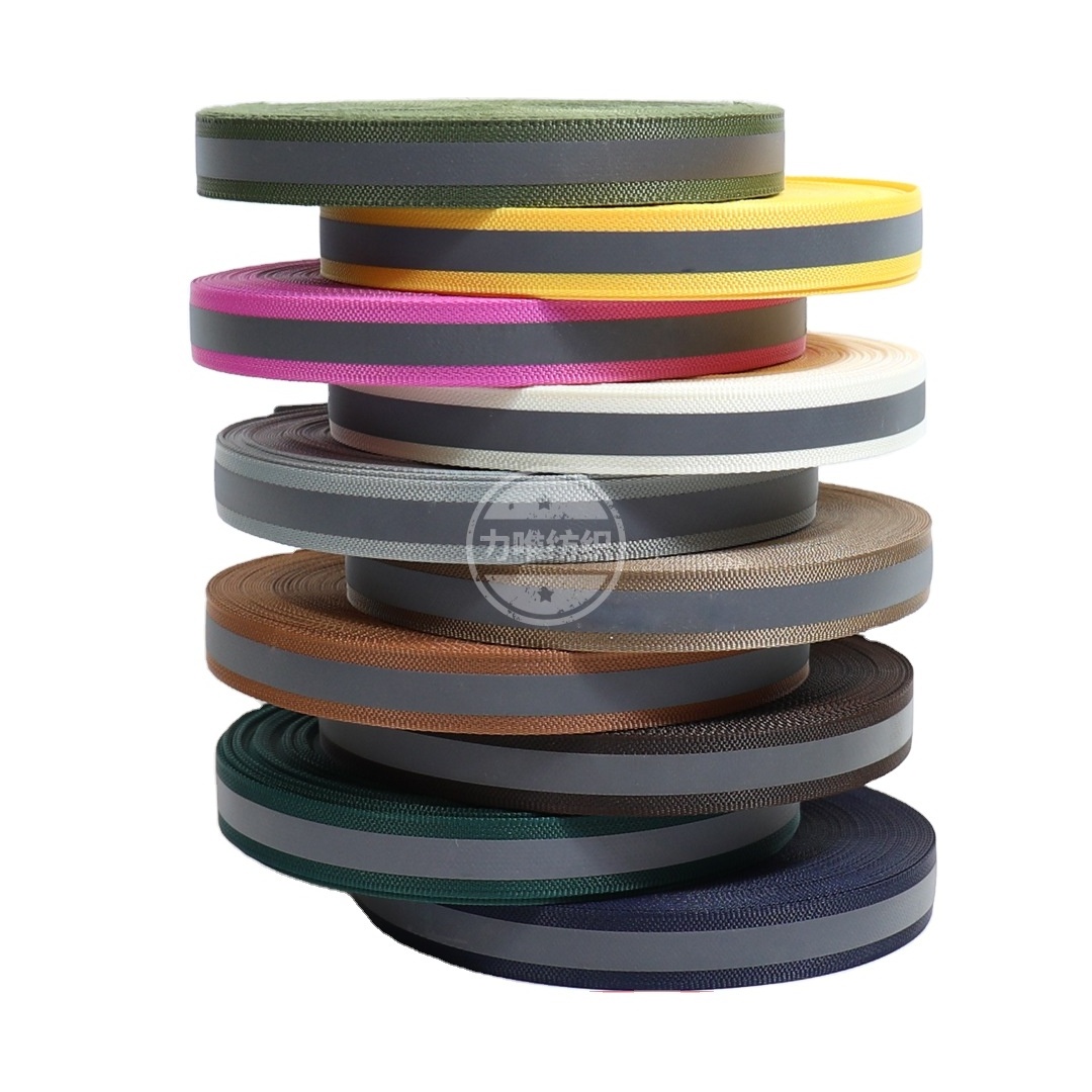 Factory good quality New pet webbing multicolor reflective tapes imitation nylon polyester straps