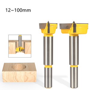 1pcs12mm-100mm Woodworking Hole Opener Hole Saw Cutter Forstner Drill Bit Carbide Hinge Boring Drill Bits Wood Router Bits