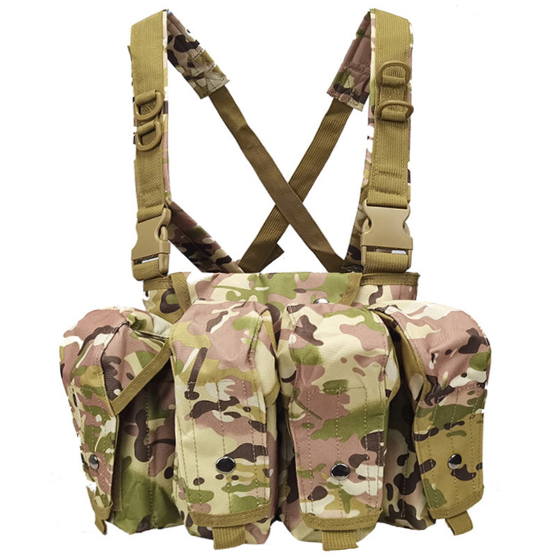 Hotseller Black Adjustable Shoulder Strap  Training AK Outdoor Oxford Chest Rig Tactical Vest