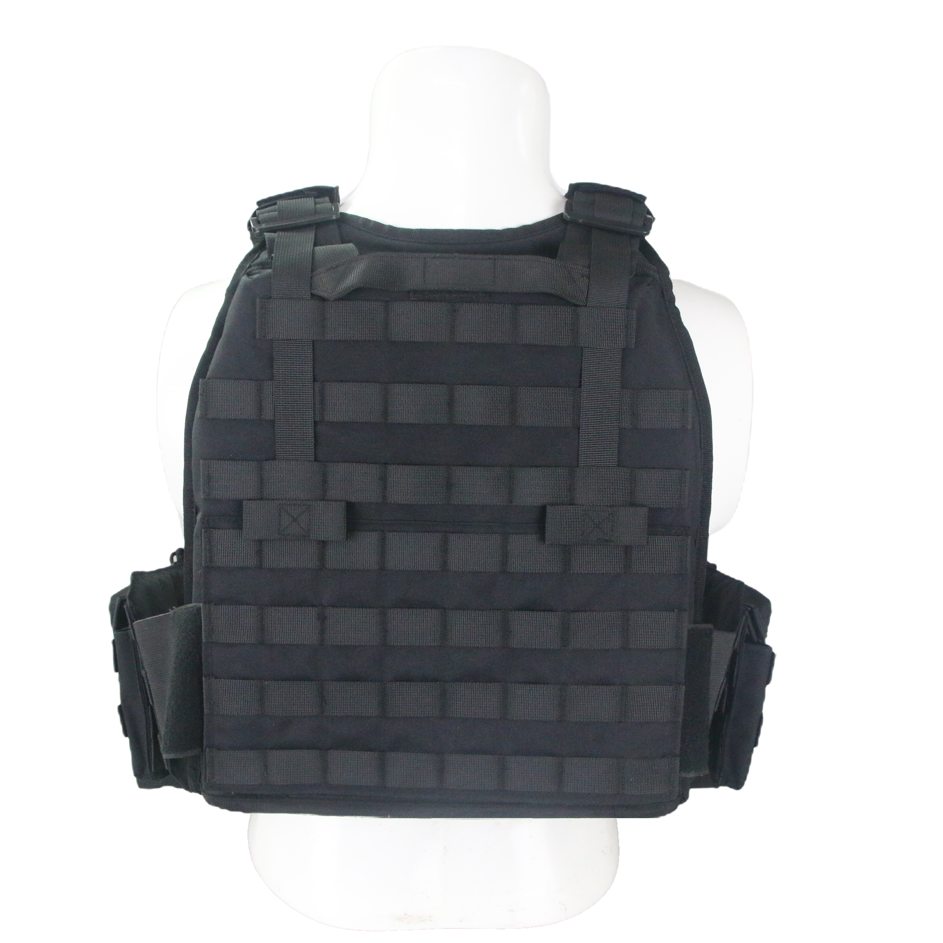 tactical 600D Nylon Black Detachable Shoulder Pads Tactical Vest Adjustable tool Sling Mount Pouches vest