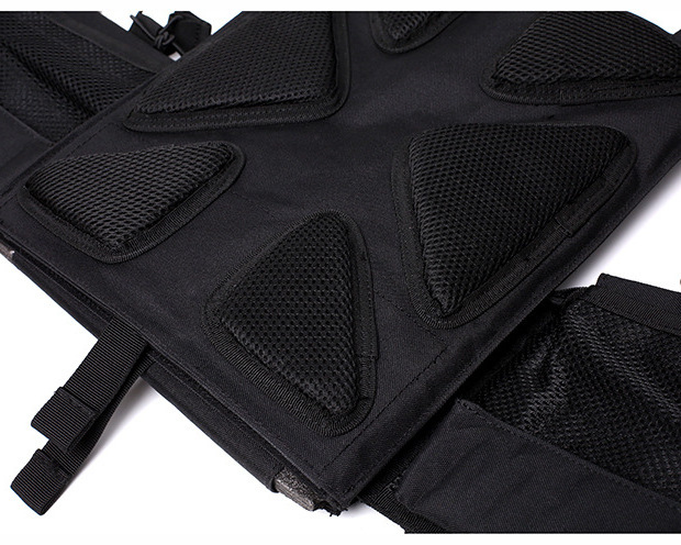 600D Polyester Field Tactical Security Vests Outdoor Black Lightweight Vests