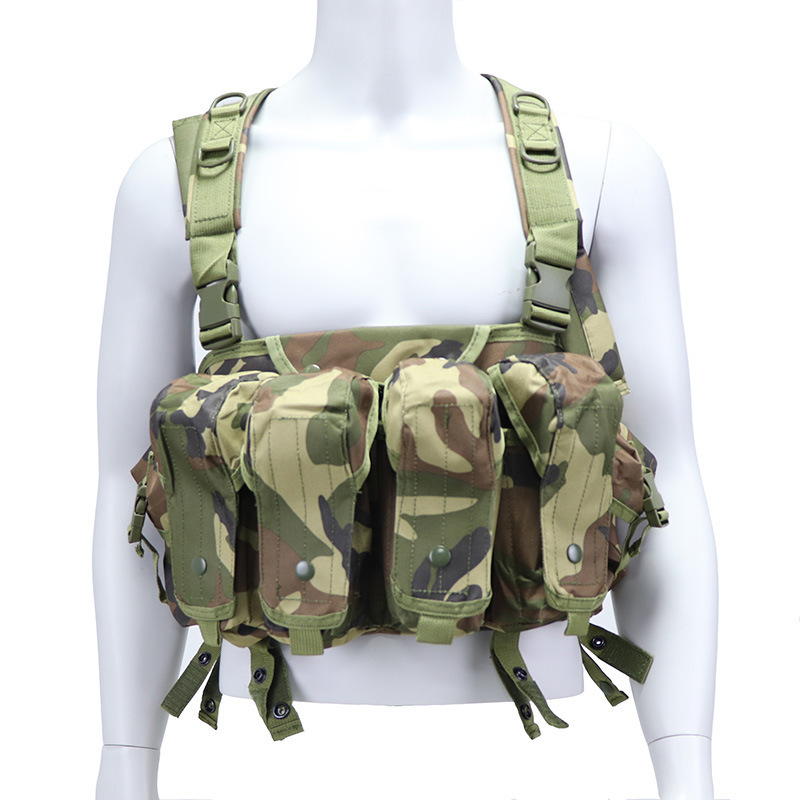 Hotseller Black Adjustable Shoulder Strap  Training AK Outdoor Oxford Chest Rig Tactical Vest