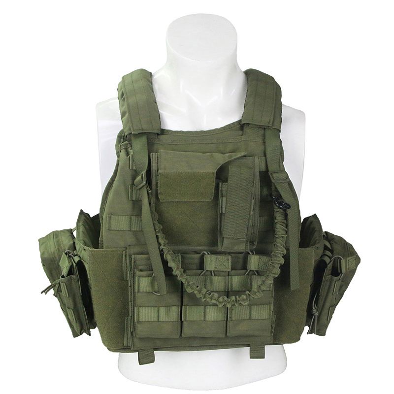 USA Warehouse DDP tactical 600D Nylon O.D Green Detachable Shoulder Pads Adjustable vest