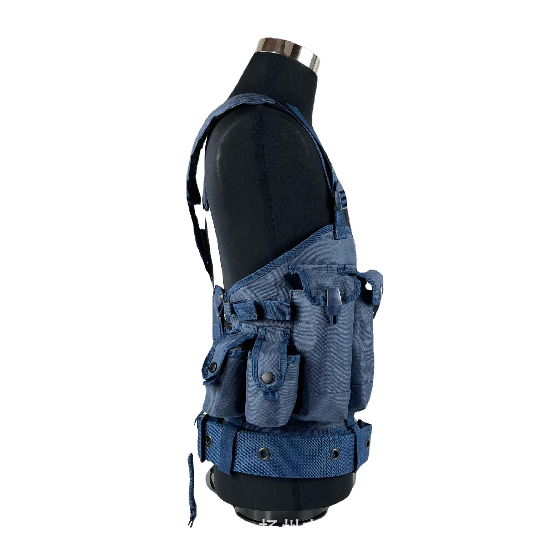 Single plate carry with blue sky molle bag outdoor high-strength tactical vest