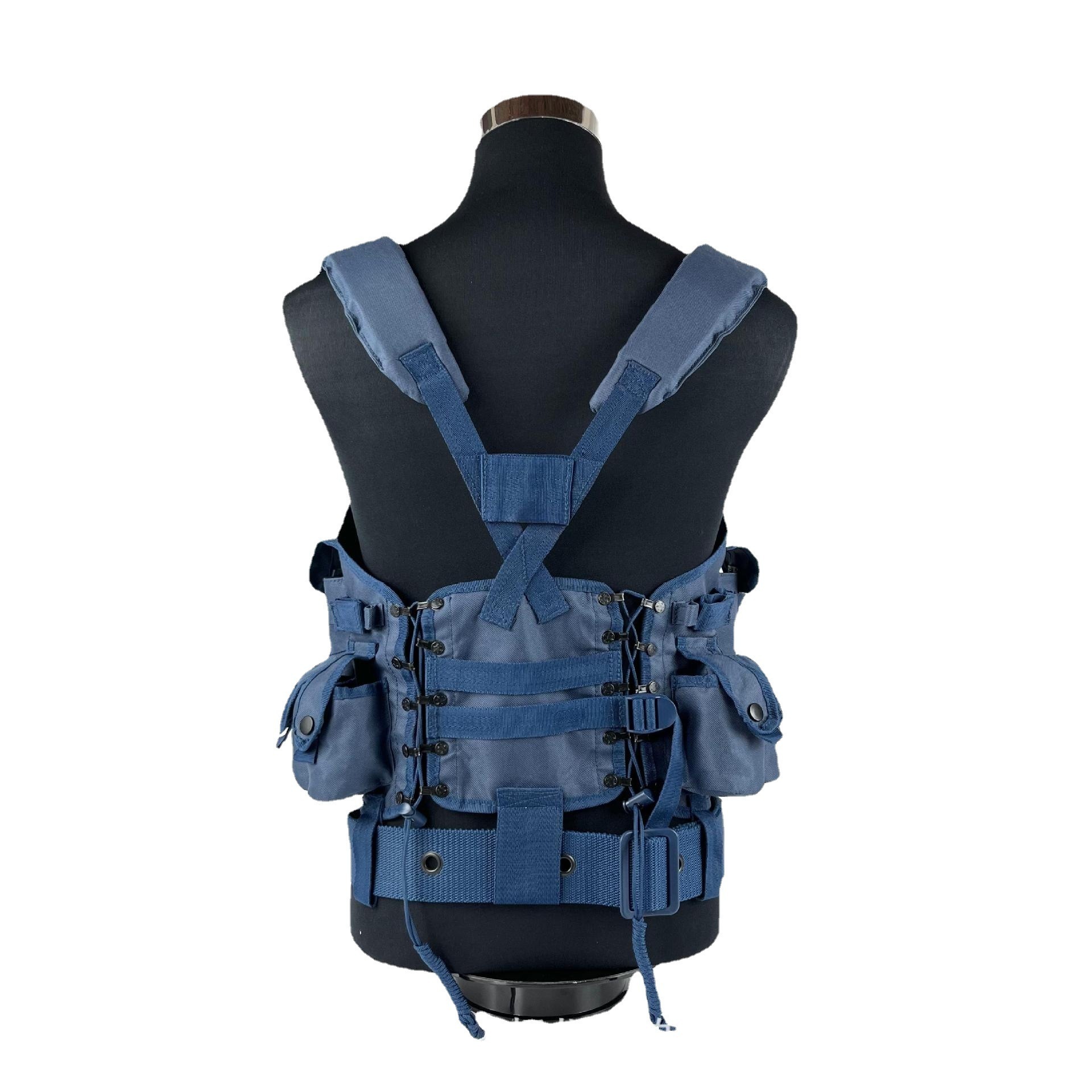 Single plate carry with blue sky molle bag outdoor high-strength tactical vest