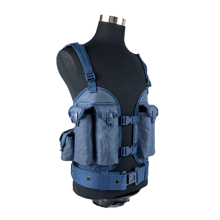 Single plate carry with blue sky molle bag outdoor high-strength tactical vest