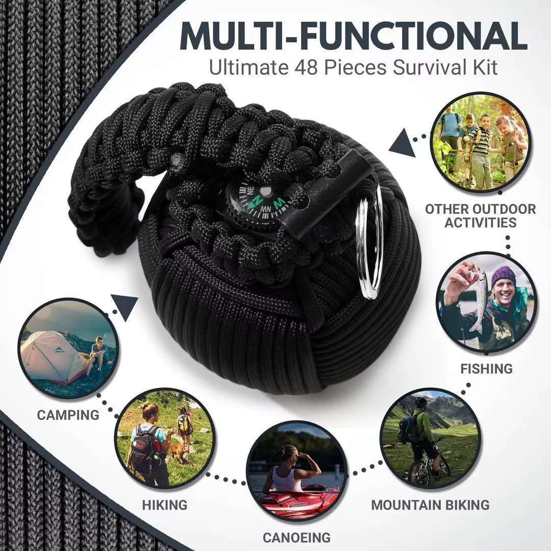 Outdoor survival tool tactical bag multifunctional umbrella rope weaving creative lifesaving