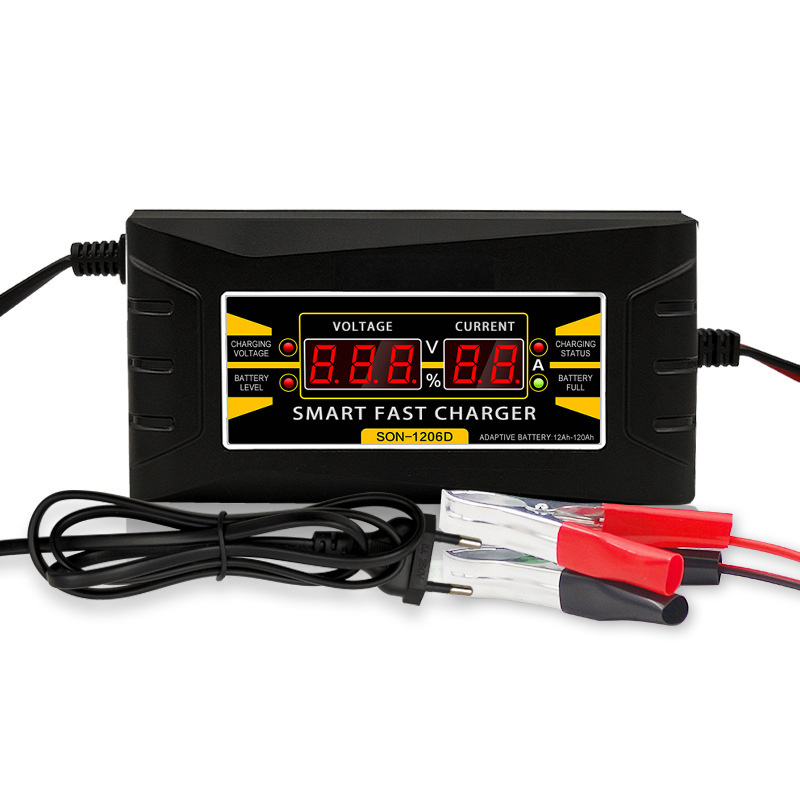 Wholesale price 12V 6A Lead acid Three Phase Smart Car Battery Charger With Digital Display