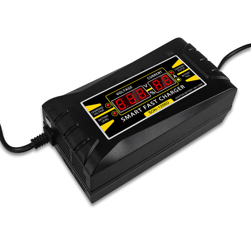 Wholesale price 12V 6A Lead acid Three Phase Smart Car Battery Charger With Digital Display