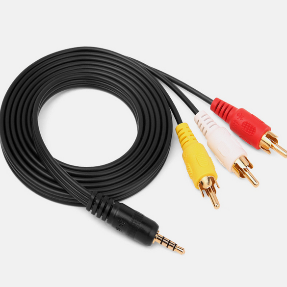 AV cable one-to-three connection TV set-top box audio DVD three-color cable 1 to 3 lotus head audio video cable