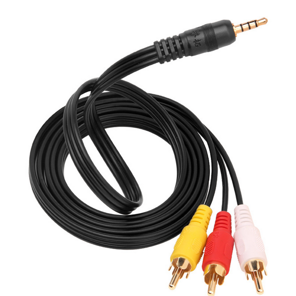 AV cable one-to-three connection TV set-top box audio DVD three-color cable 1 to 3 lotus head audio video cable