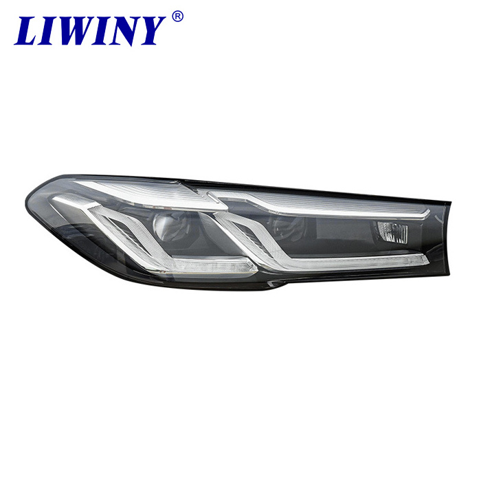 Liwiny For BM-W 5 Series Facelift G30 G31 2020 2021 Car Headlight Tint Smoked Black Protective Film Transparent TPU Accessories