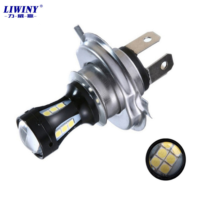 Liwiny T15 H4 LED Canbus 950Lumen 6500K LED Light Super Bright White Motorcycle Headlight Lamp Bulb 18W 3030 18SMD LED fog light