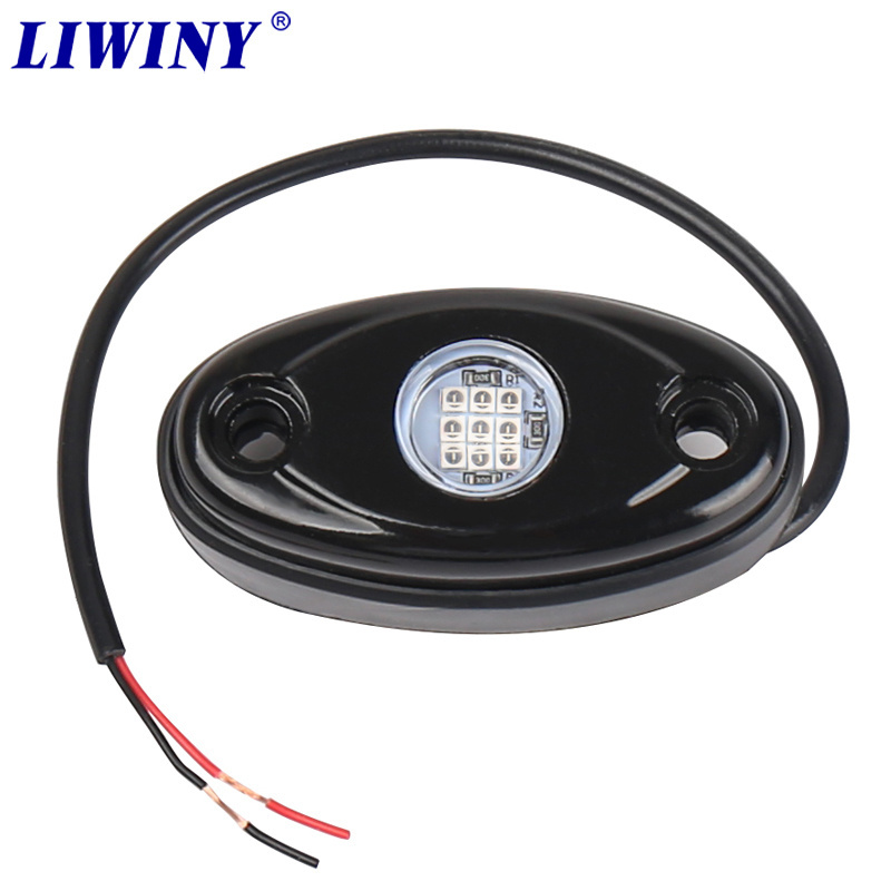 Liwiny auto Car Accessories 2 Inch Led Blue Color Rock Light With 12v Rock Light Pods For Truck Atv