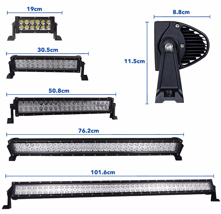 liwiny hot new sxs imported off road Led Light Bars 52 inch offroad truck 4x4 double row work lamp 72w led offroad light